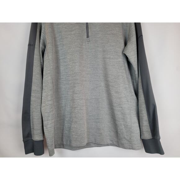 Nike Golf Mens Pullover Mock Neck Dri-Fit 1/4 Zip Sweatshirt Heather Gray Size L - Picture 3 of 13